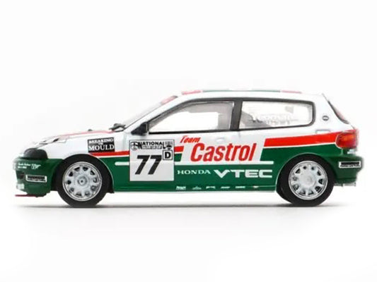Honda Civic EG6 RHD (Right Hand Drive) #77 Team Castrol "National Saloon Car Cup" (1993) 1/64 Diecast Model Car by BM Creations-1