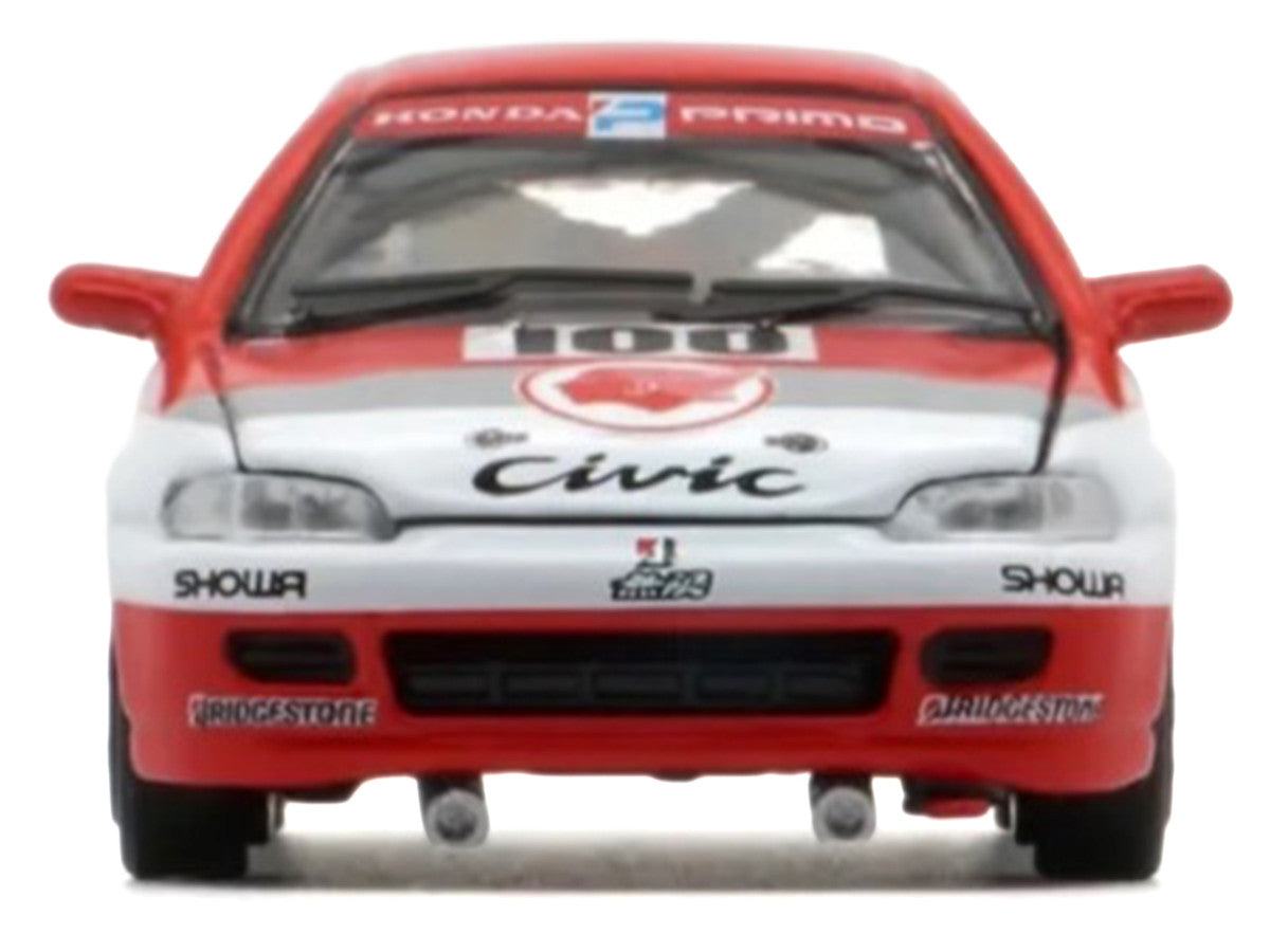 Honda Civic EG6 RHD (Right Hand Drive) #100 Osamu Nakako - Hideki Okada "Mugen Honda" "Japanese Touring Car Championship" (1993) 1/64 Diecast Model Car by BM Creations BM Creations
