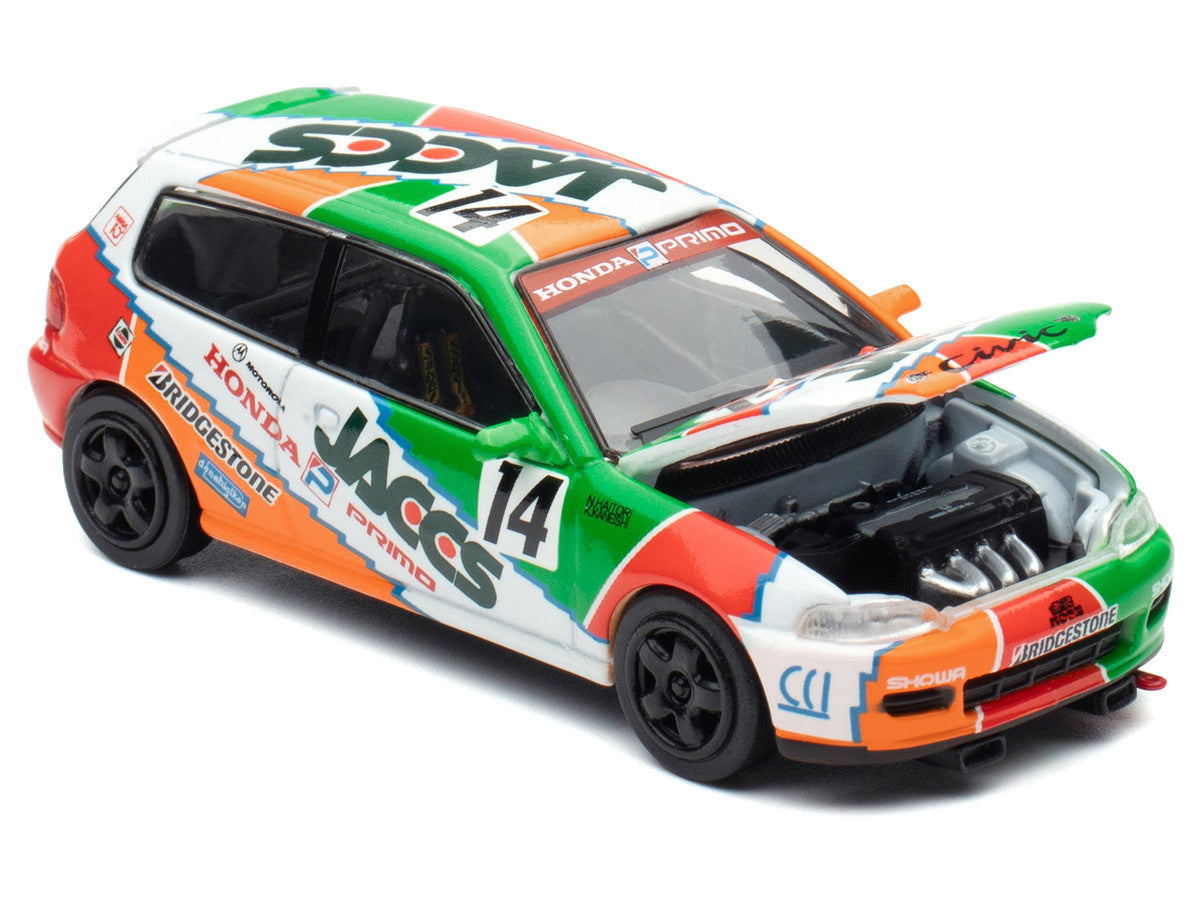 Honda Civic EG6 RHD (Right Hand Drive) #14 JACCS "Japanese Touring Car Championship" (1993) 1/64 Diecast Model Car by BM Creations BM Creations