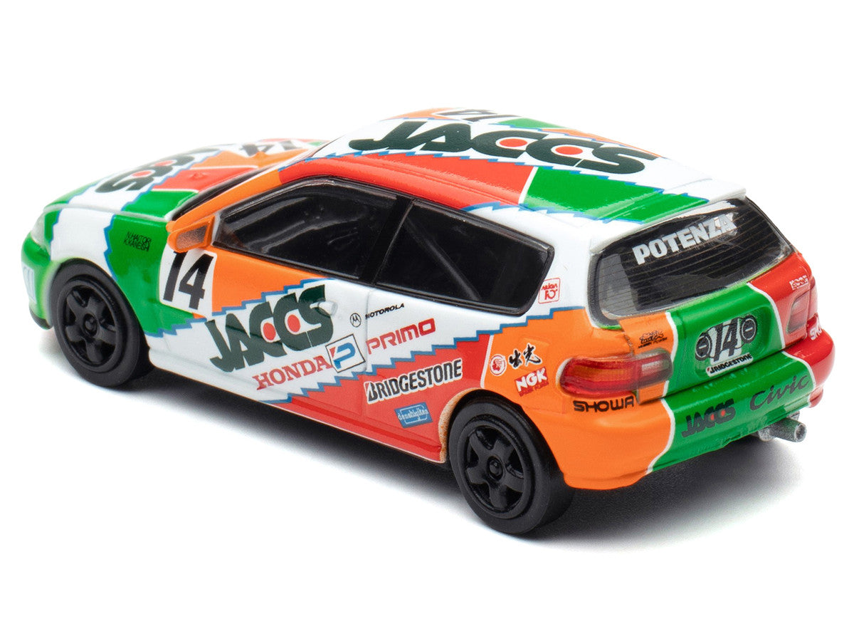 Honda Civic EG6 RHD (Right Hand Drive) #14 JACCS "Japanese Touring Car Championship" (1993) 1/64 Diecast Model Car by BM Creations BM Creations
