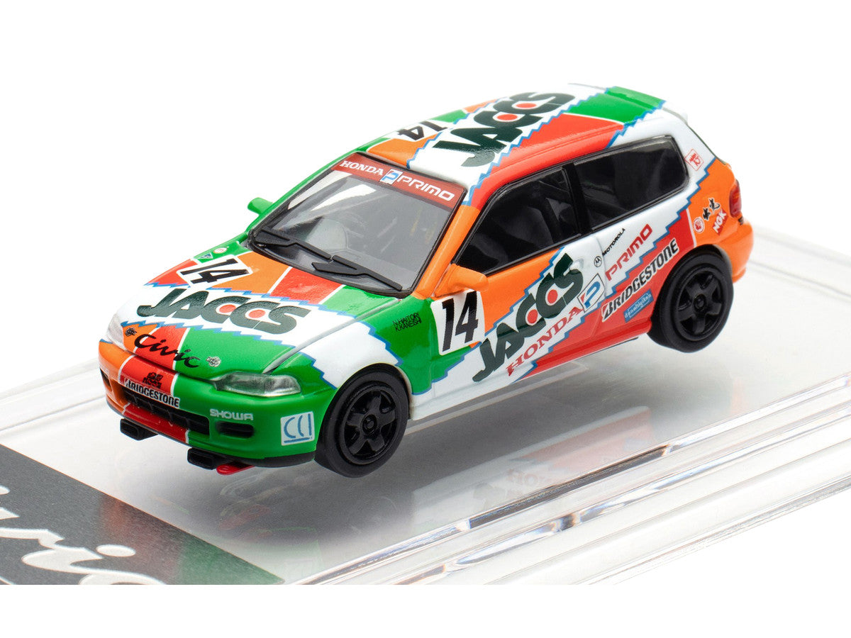 Honda Civic EG6 RHD (Right Hand Drive) #14 JACCS "Japanese Touring Car Championship" (1993) 1/64 Diecast Model Car by BM Creations BM Creations