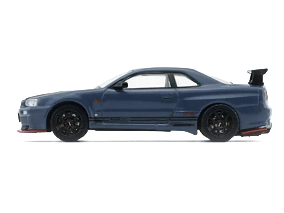 Nissan "Top Secret" Skyline GT-R (BNR34) RHD (Right Hand Drive) Stealth Gray with Carbon Hood "Tokyo Auto Salon 2026" 1/64 Diecast Model Car by BM Creations BM Creations