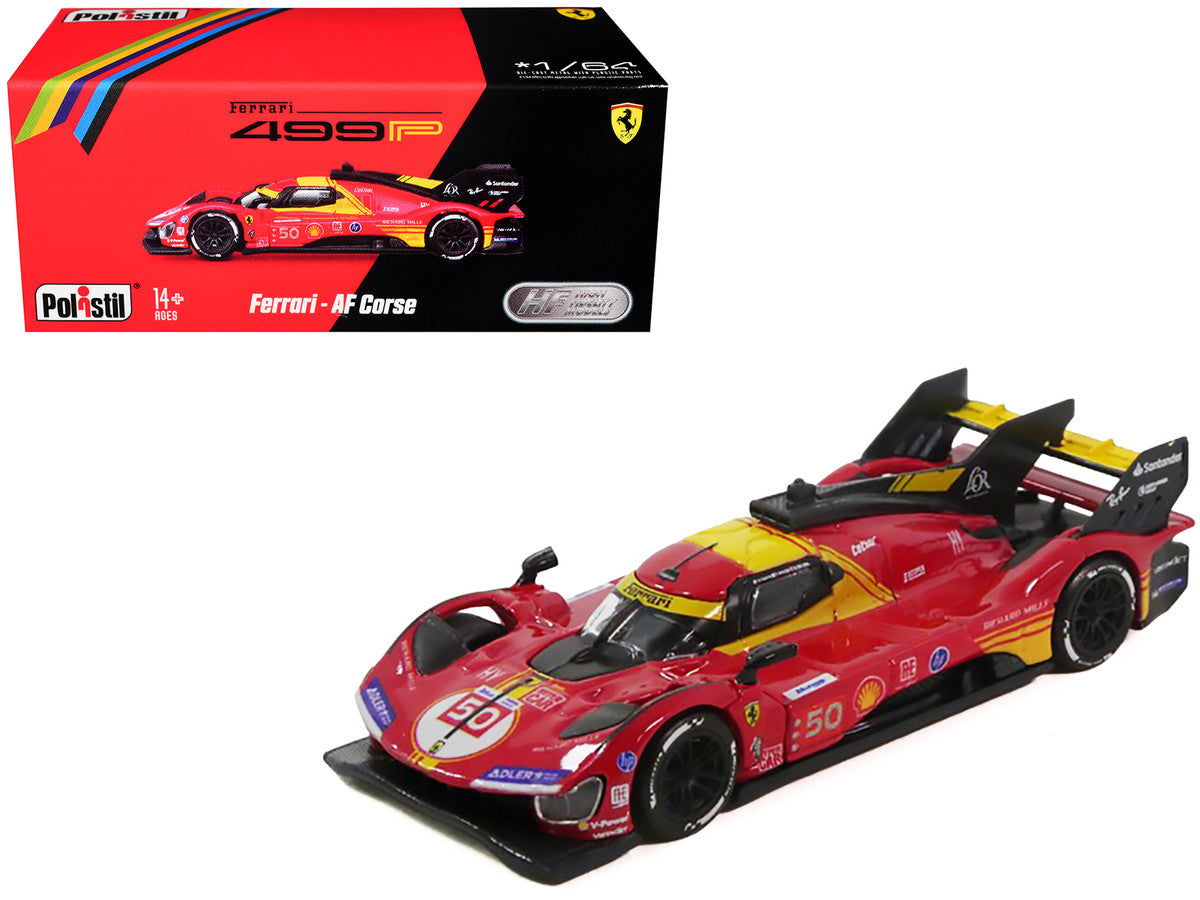 Ferrari 499P #50 Antonio Fuoco - Miguel Molina - Nicklas Nielsen "Ferrari AF Corse" Winner "24 Hours of Le Mans" (2024) 1/64 Diecast Model Car by Polistil Polistil