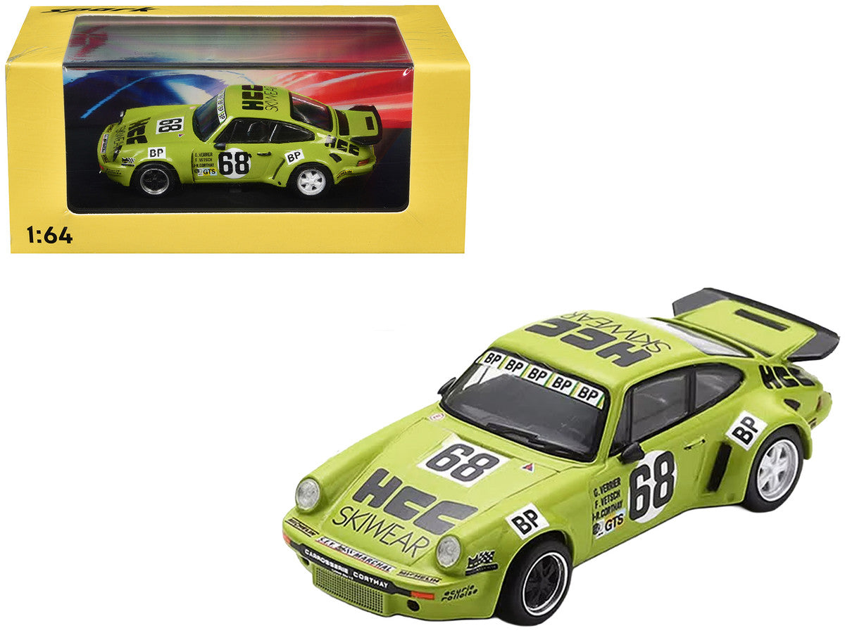 Porsche 911 Carrera RSR 3.0 #68 Guy Verrier - Florian Vetsch - Jean-Robert Corthay "24 Hours of Le Mans" (1975) 1/64 Model Car by Spark-0