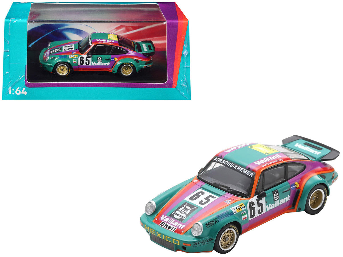 Porsche 911 Carrera RSR #65 Juan Carlos Bolanos - Andres Contreras - Billy Sprowls "Porsche Kremer Racing Team" "24 Hours of Le Mans" (1975) 1/64 Model Car by Spark-4