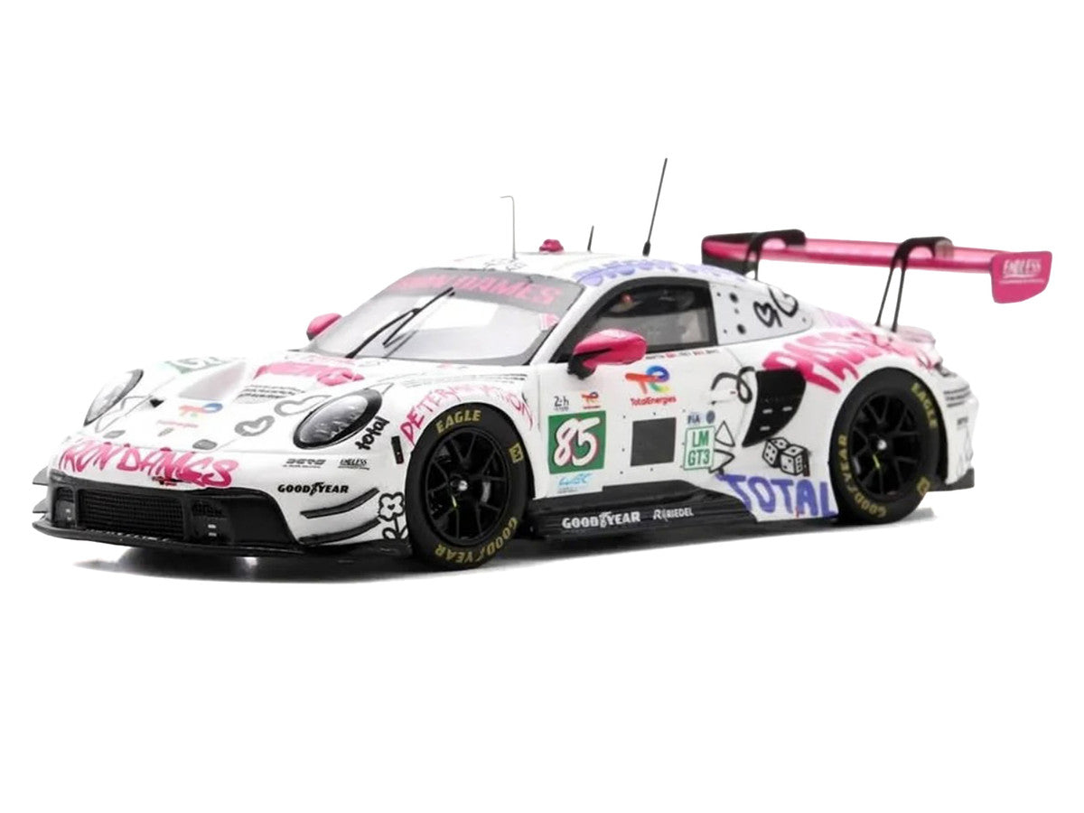 Porsche 911 GT3 R LMGT3 #85 Sarah Bovy - Rahel Frey - Celia Martin "Iron Dames" "24 Hours of Le Mans" (2025) 1/64 Diecast Model Car by Spark-0
