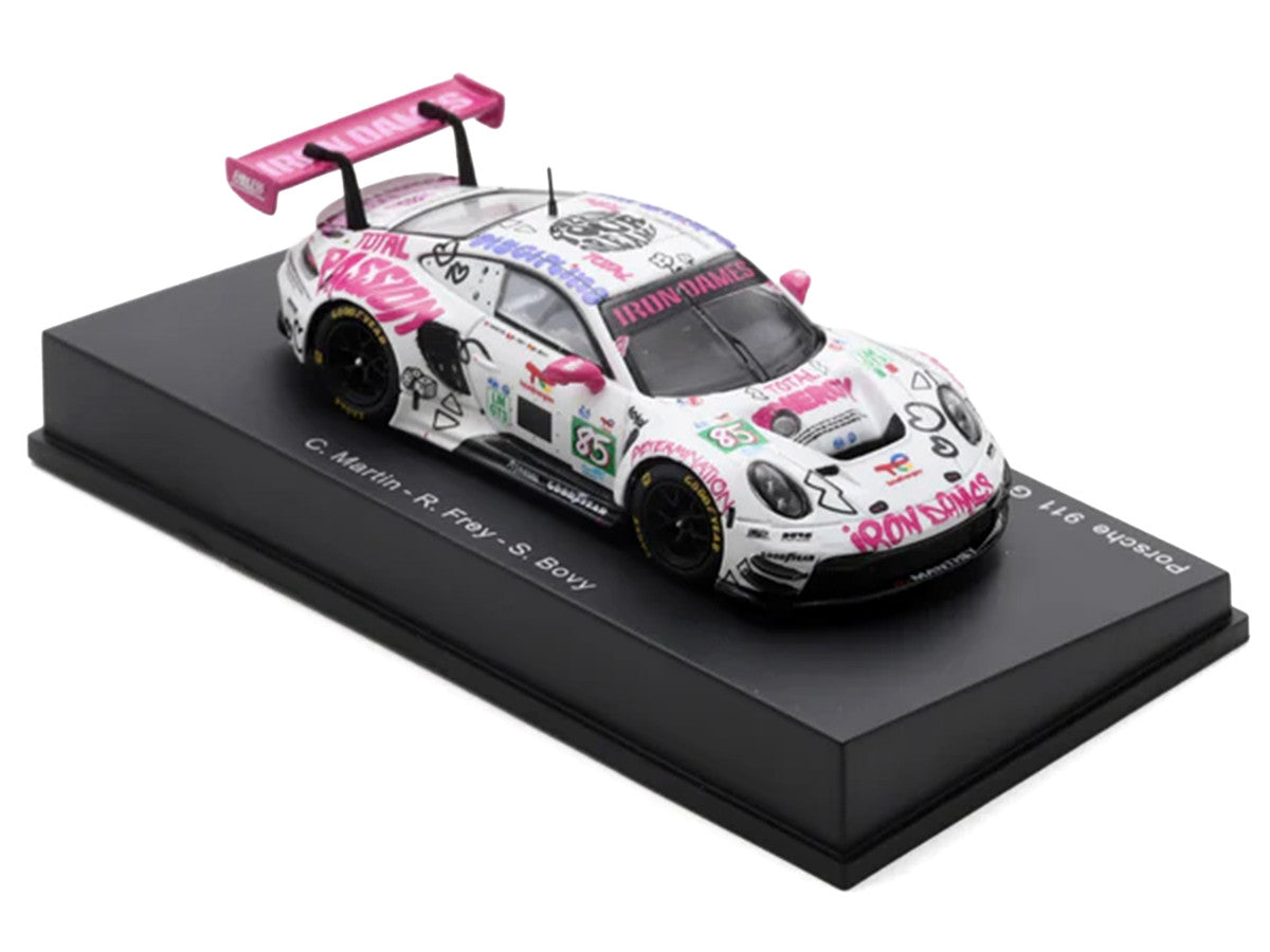 Porsche 911 GT3 R LMGT3 #85 Sarah Bovy - Rahel Frey - Celia Martin "Iron Dames" "24 Hours of Le Mans" (2025) 1/64 Diecast Model Car by Spark-2