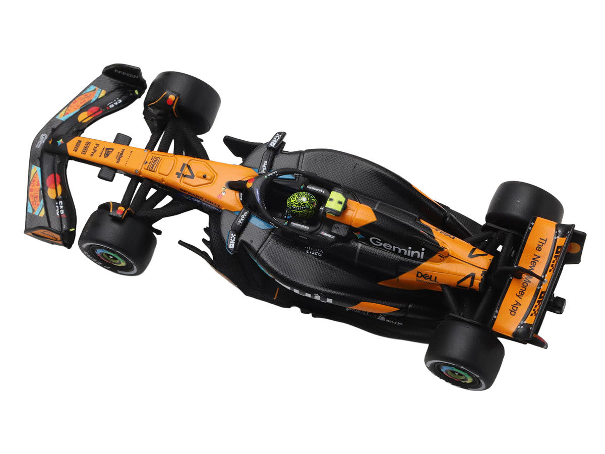 McLaren MCL39 #4 Lando Norris 3rd Place Formula One F1 "Abu Dhabi GP GP" (2025) "Drivers' World Champion 2025" with Pit Board 1/64 Model Car by Spark Spark