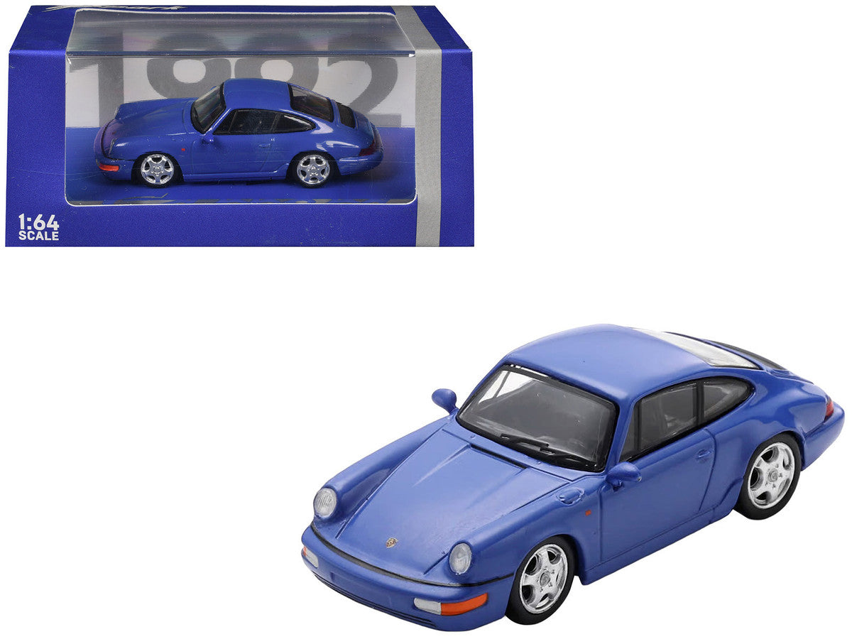 1992 Porsche 911 Carrera RS 3.6 Blue 1/64 Model Car by Spark Spark