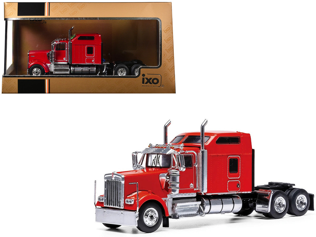 1990 Kenworth W900 Truck Tractor Red 1/64 Diecast Model by IXO Models IXO