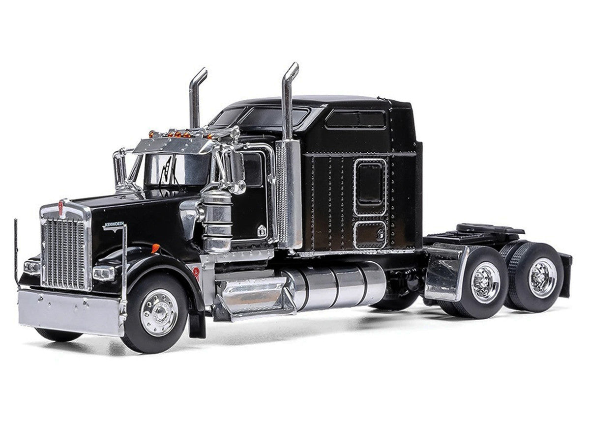 1990 Kenworth W900 Truck Tractor Black 1/64 Diecast Model by IXO Models IXO