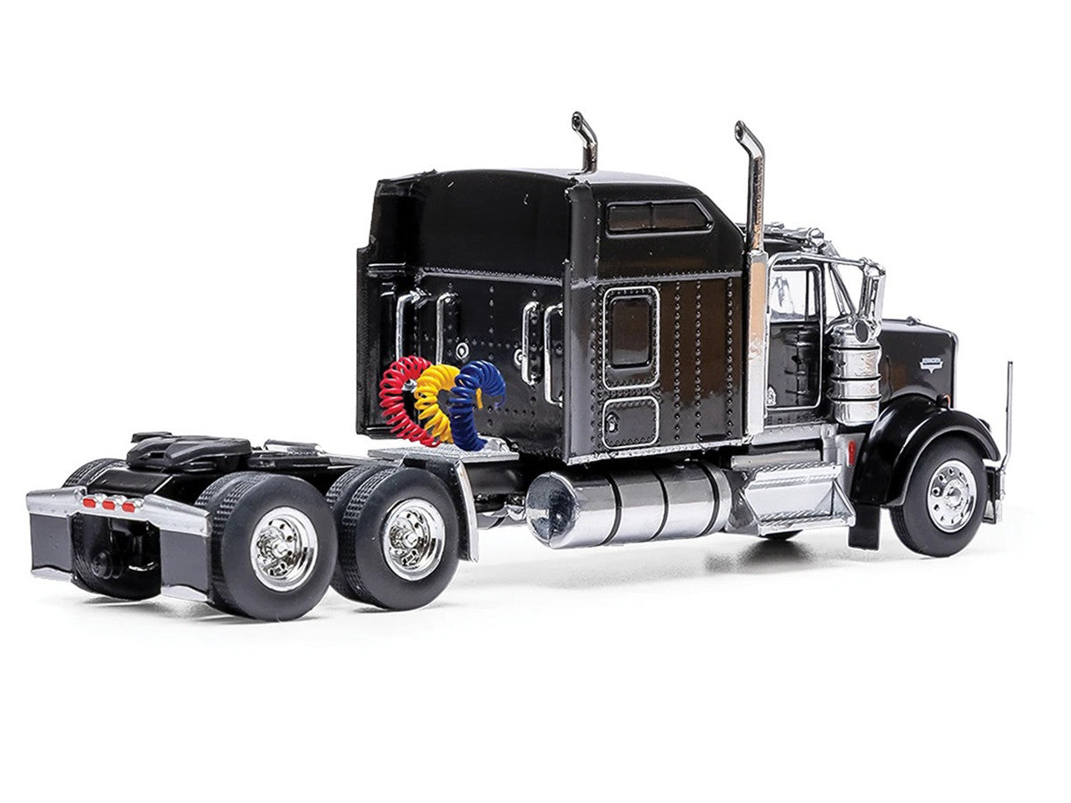1990 Kenworth W900 Truck Tractor Black 1/64 Diecast Model by IXO Models IXO