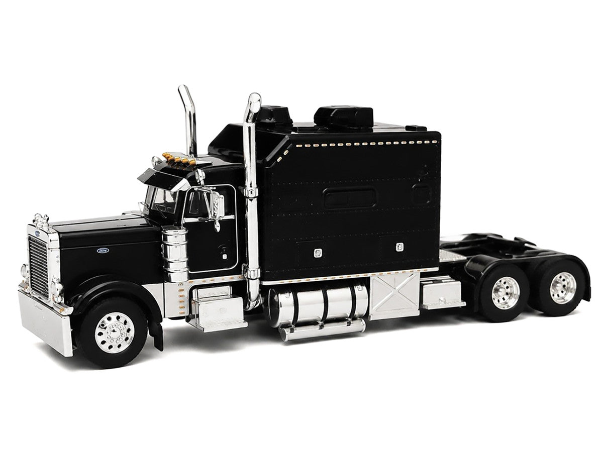2002 Peterbilt 379 Custom Truck Tractor Black 1/64 Diecast Model by IXO Models IXO