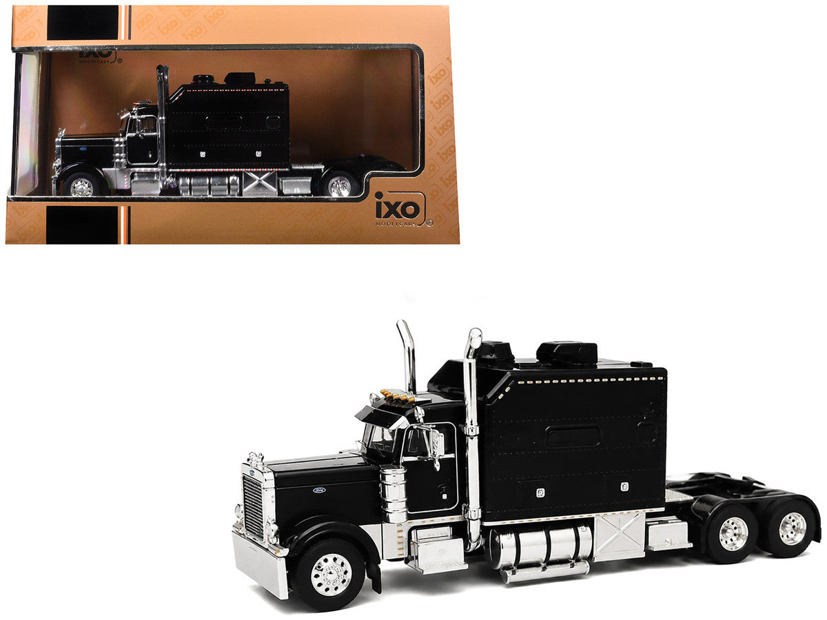 2002 Peterbilt 379 Custom Truck Tractor Black 1/64 Diecast Model by IXO Models IXO