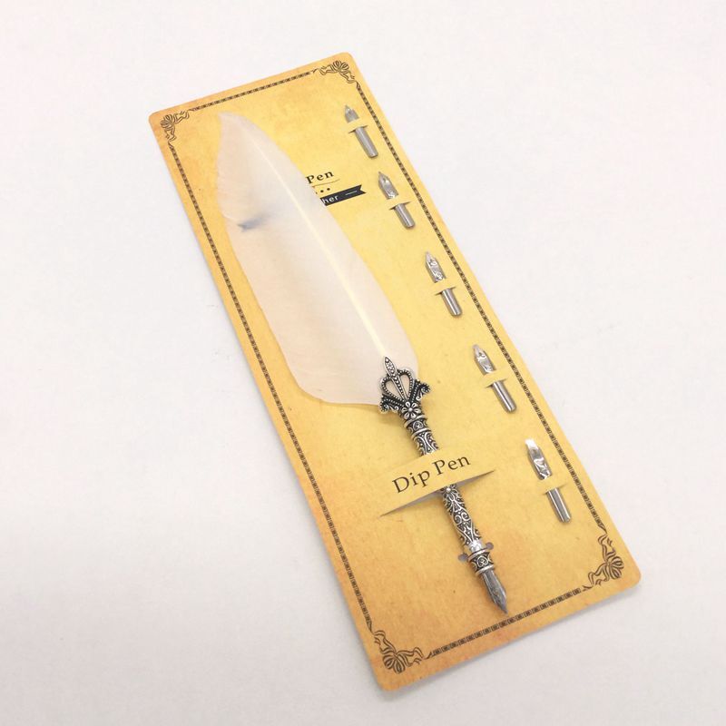 Creative Retro Turkey Feather Pen Teacher's Day Gift CJD