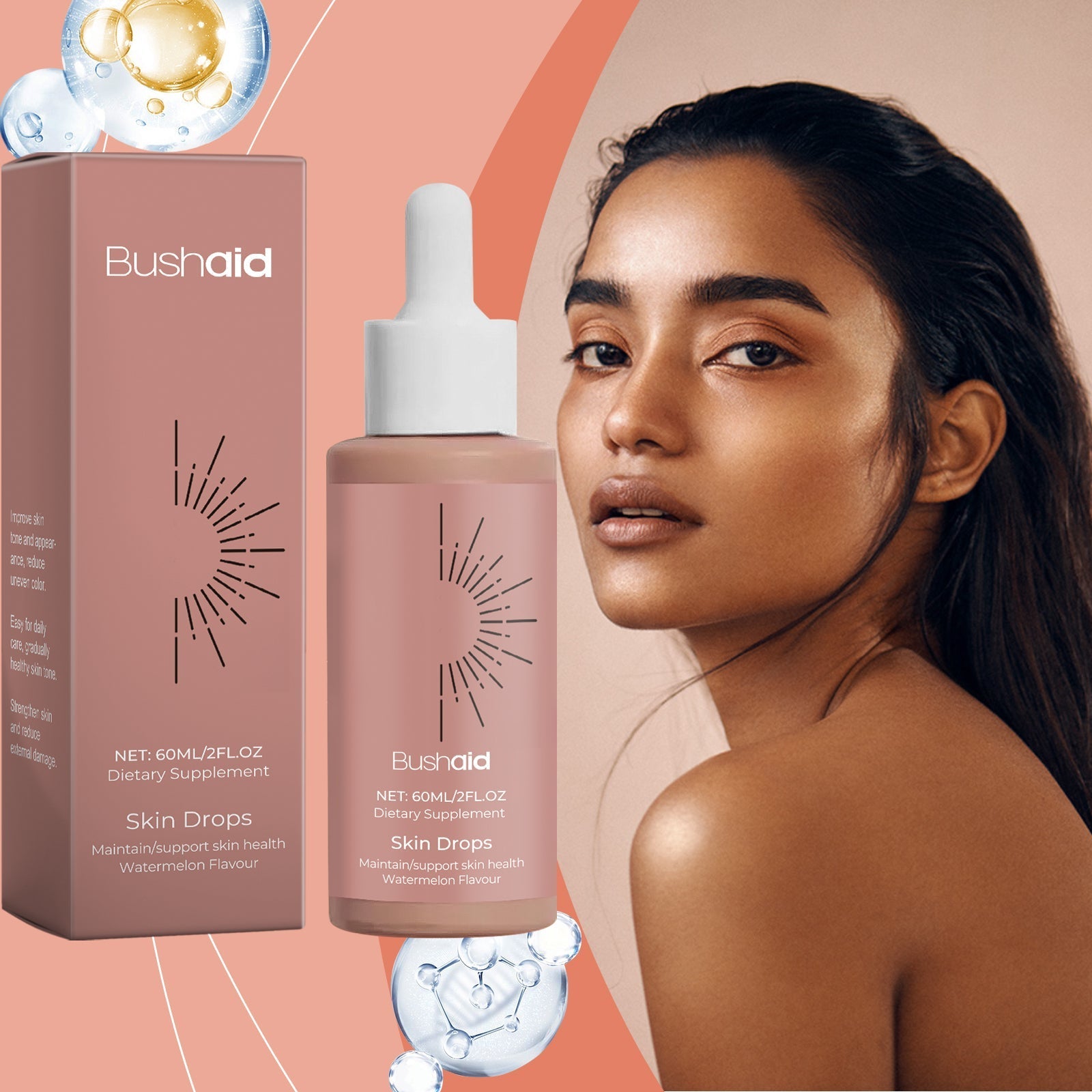 Natural Sunless Tanning Drops Oral Tri Light Beauty