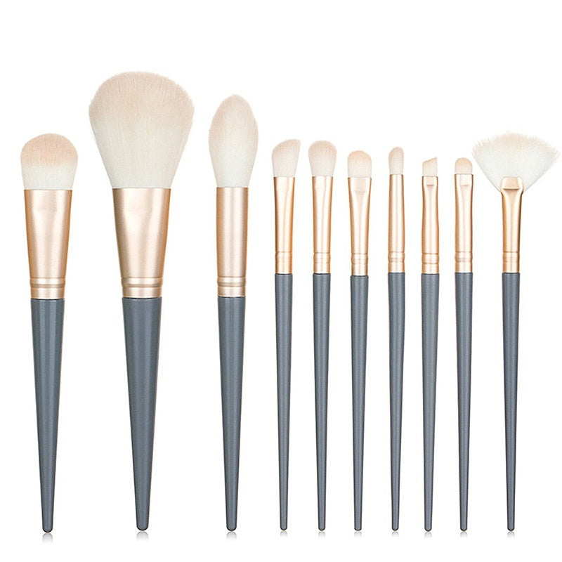 10 Makeup Brushes Suit Foundation Face Powder Eye Shadow Brush Complete Set LadyShow.Store