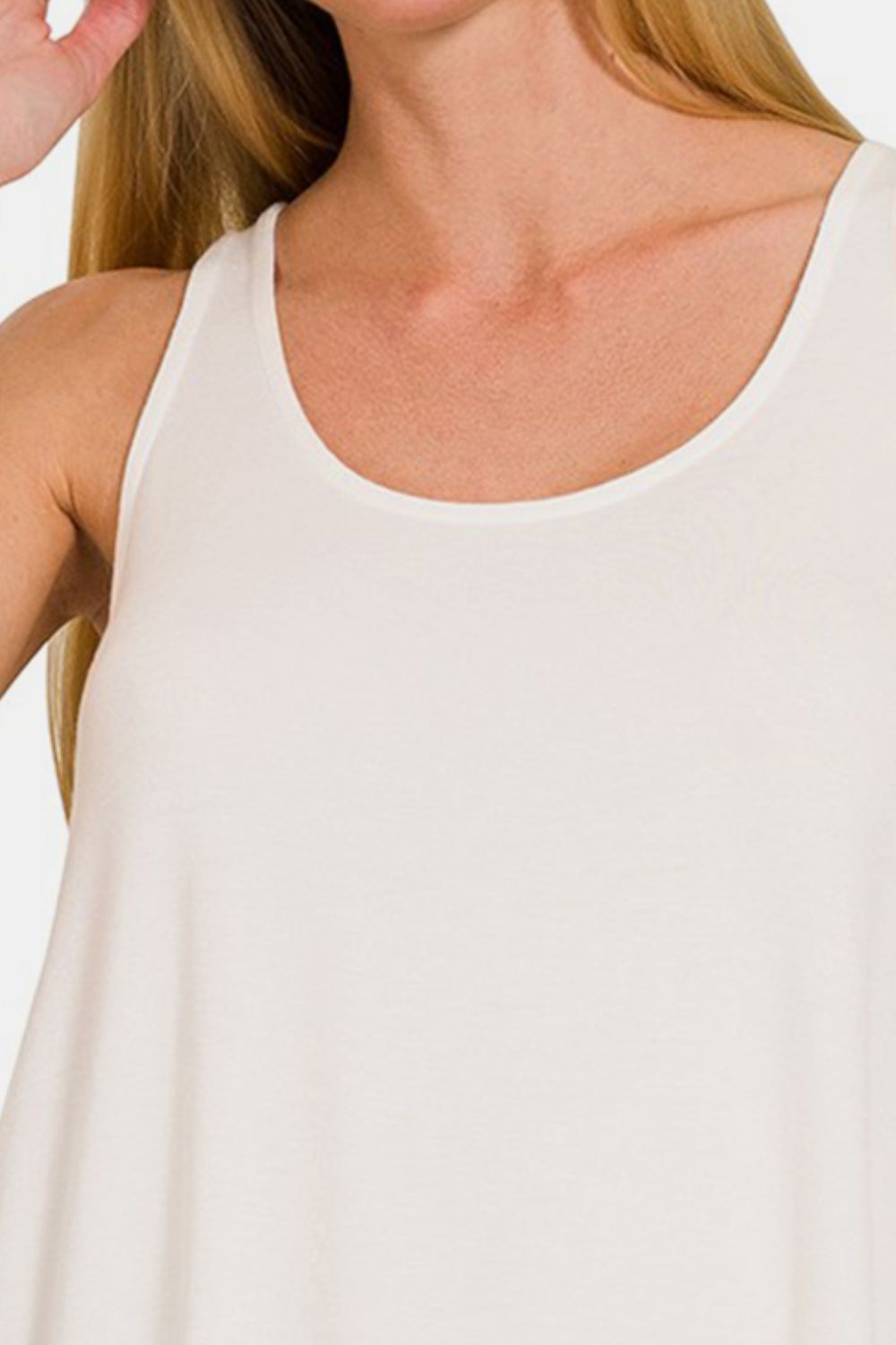 Zenana Round Neck Flowy Hem Tank LuxuryLifeWay Online Store