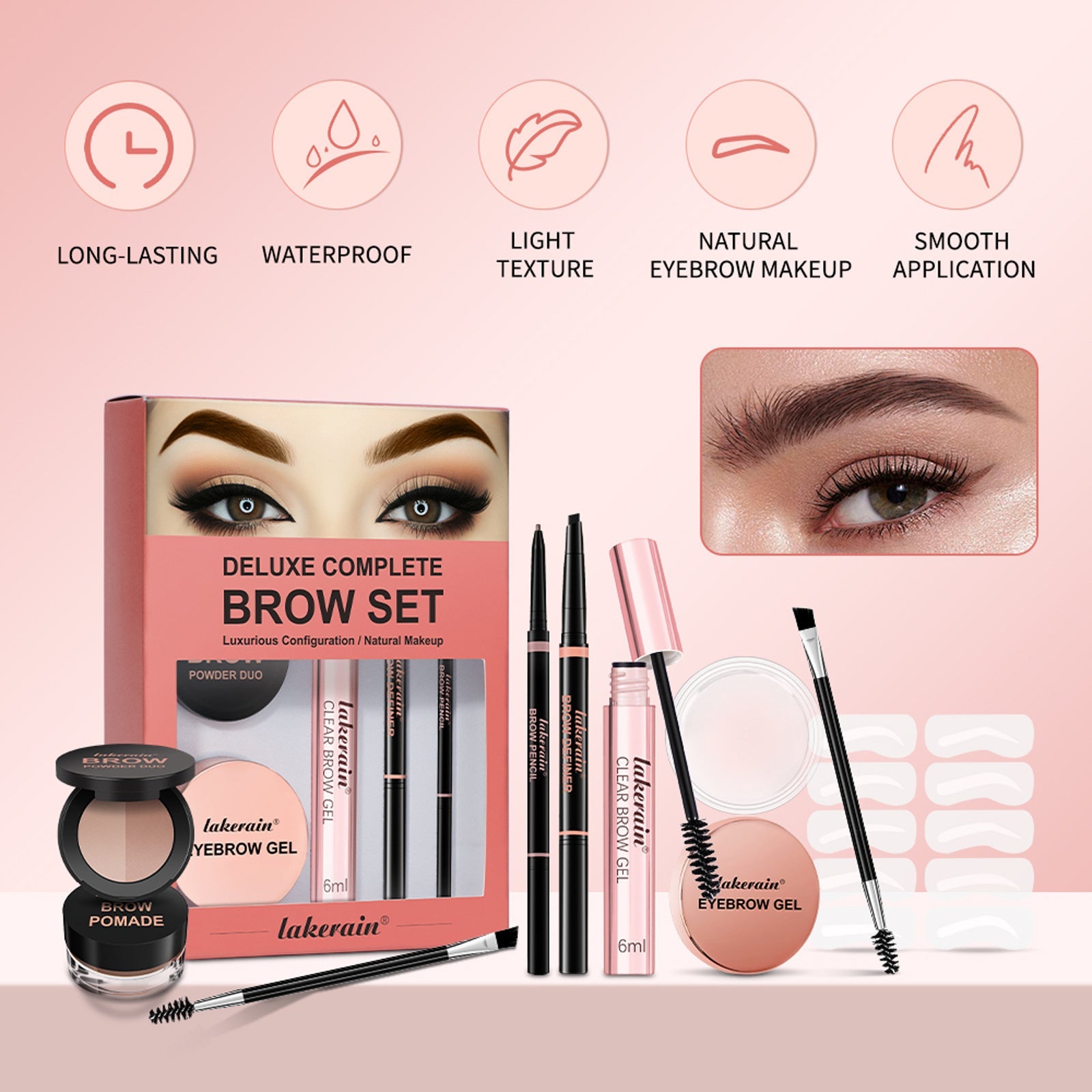 Full Set Of Stereo Powder Brow Cream Eyebrow Gel Suit CJD