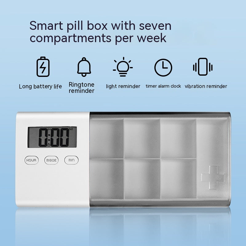 Portable Electronic Portable Mini Timing Medicine Smart Pill Box