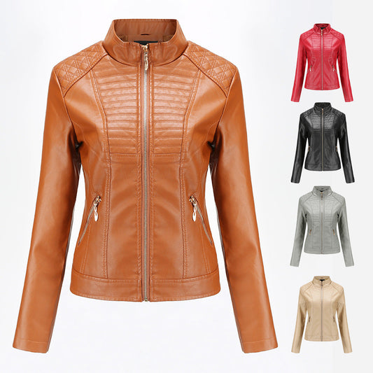 Women's motorcycle leather jacket LadyShow.Store