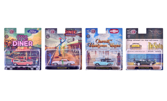 "Auto News" Release 16 Set of 4 Cars Limited Edition to 8500 pieces Worldwide 1/64 Diecast Model Cars by M2 Machines