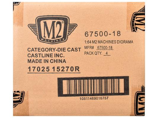 "Auto News" Release 18 Set of 4 Cars Limited Edition to 8000 pieces Worldwide 1/64 Diecast Model Cars by M2 Machines-1