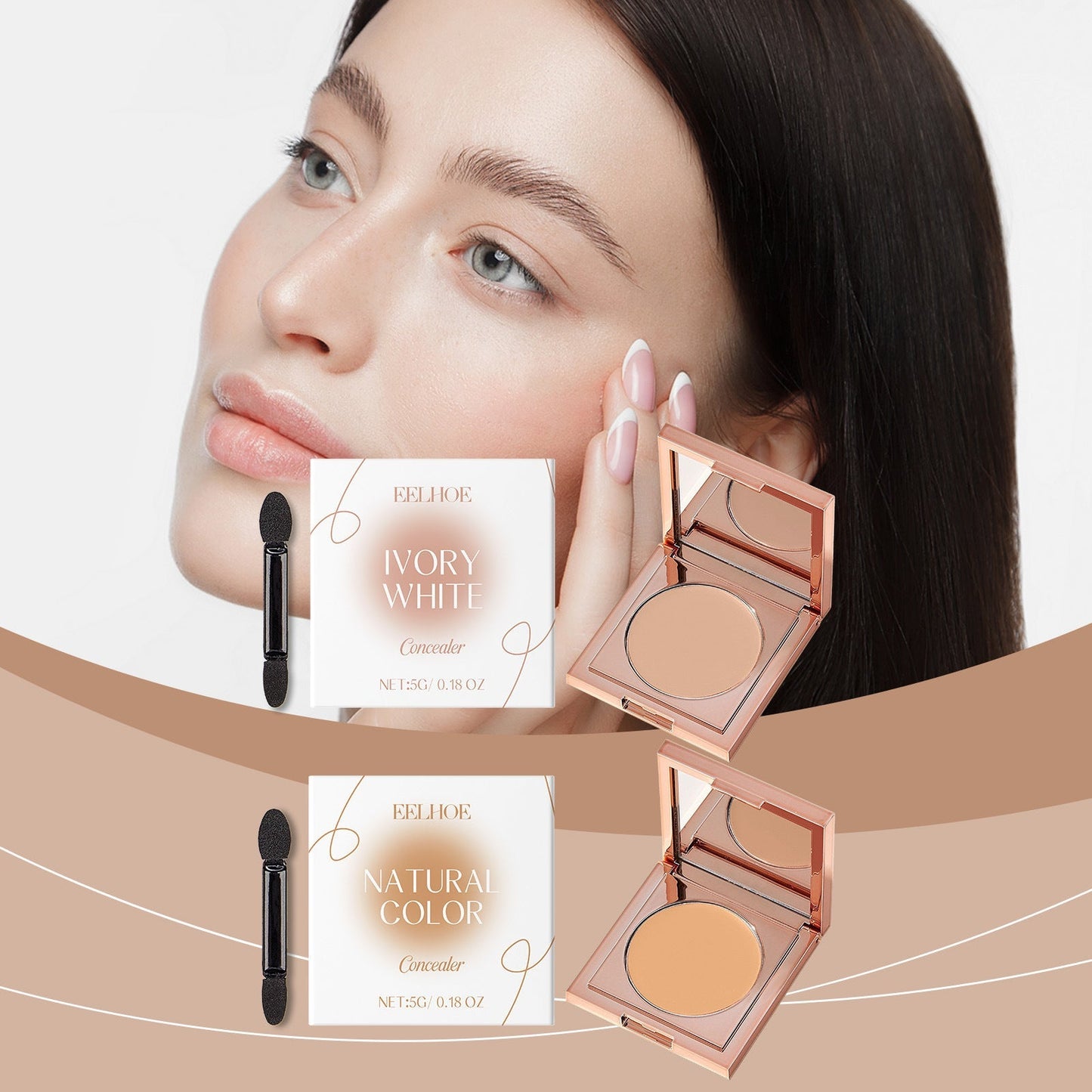 Concealer Light Texture Fit Smear-proof Makeup LadyShow.Store