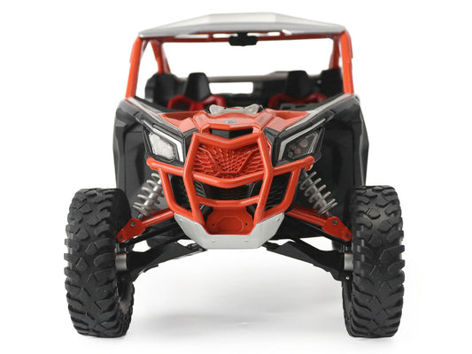 Can-Am Maverick X3 X RC Turbo RR Chalk Gray and Orange 1/12 Diecast Model by BRP Models BRP Models
