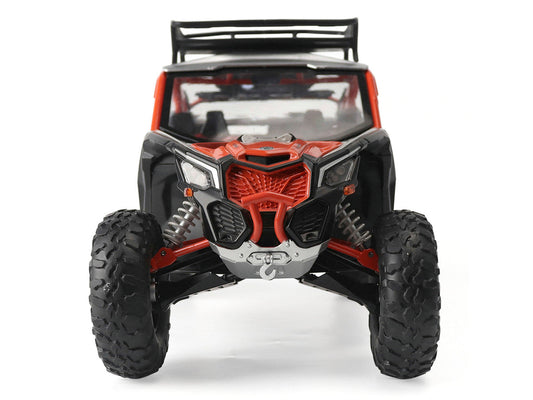 Can-Am Maverick X3 X RS Turbo RR with Roof Rack Chalk Gray and Orange 1/12 Diecast Model by BRP Models BRP Models