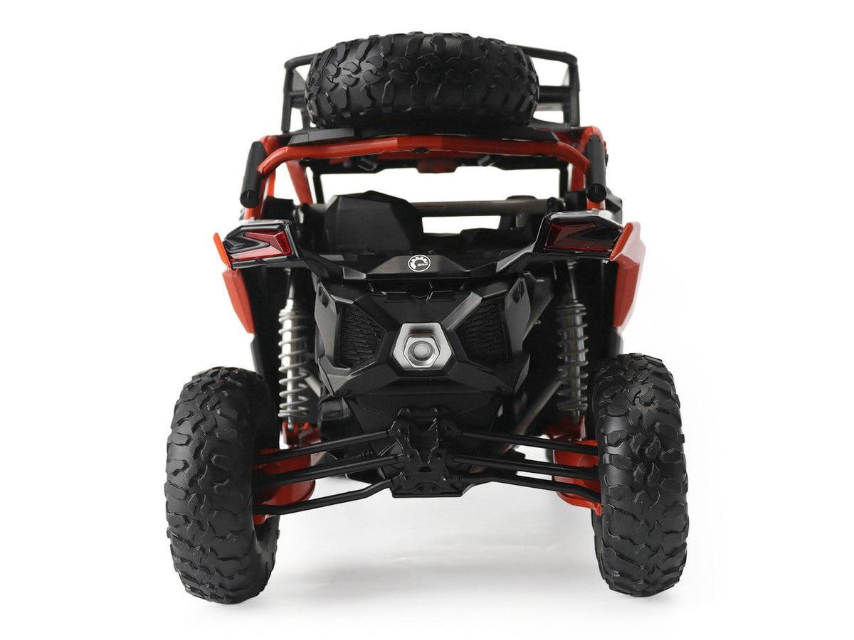 Can-Am Maverick X3 X RS Turbo RR with Roof Rack Chalk Gray and Orange 1/12 Diecast Model by BRP Models BRP Models
