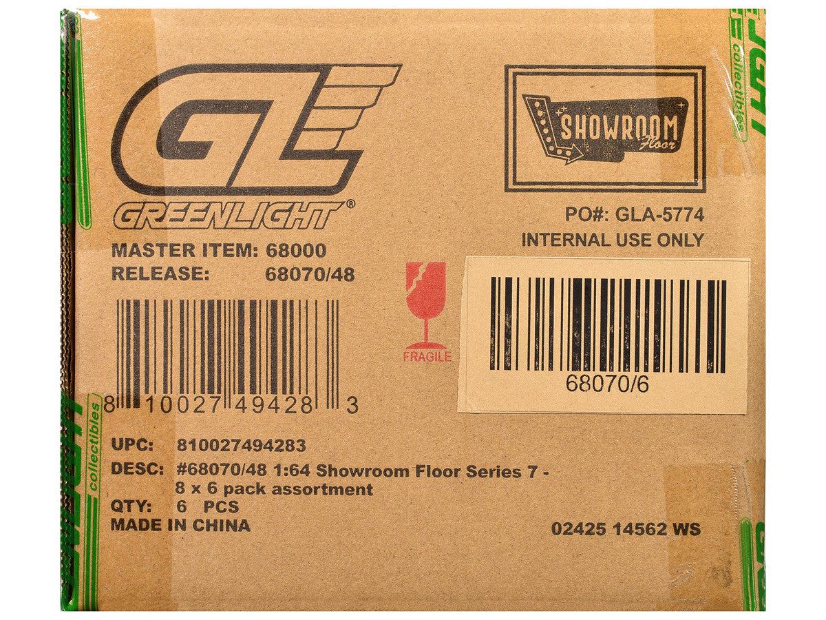 "Showroom Floor" Series 7 Set of 6 Cars 1/64 Diecast Model Cars by Greenlight Greenlight