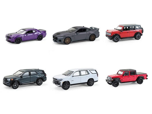 "Showroom Floor" Series 7 Set of 6 Cars 1/64 Diecast Model Cars by Greenlight Greenlight