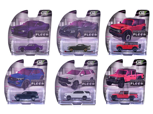"Showroom Floor" Series 7 Set of 6 Cars 1/64 Diecast Model Cars by Greenlight Greenlight