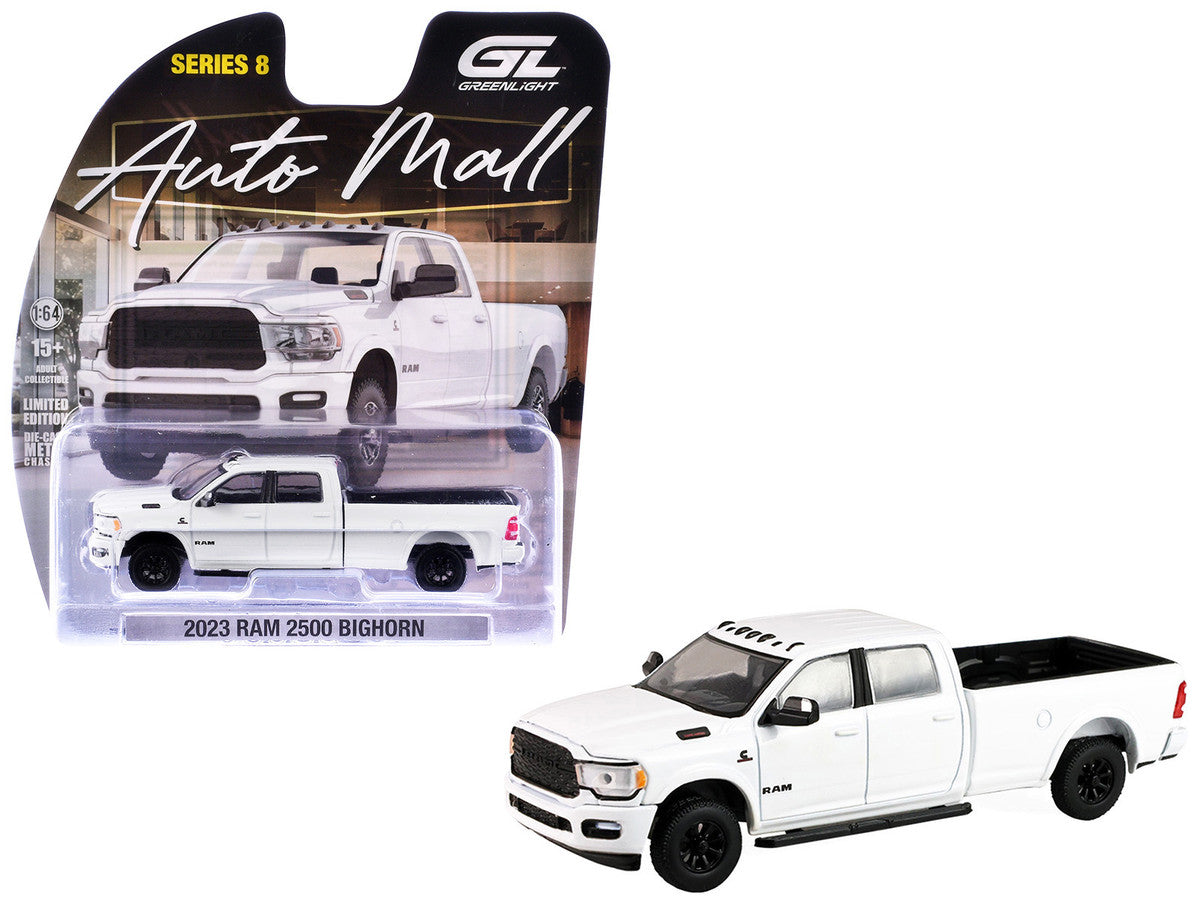 2023 Ram 2500 Bighorn Pickup Truck White "Auto Mall" Series 8 1/64 Diecast Model Car by Greenlight Greenlight