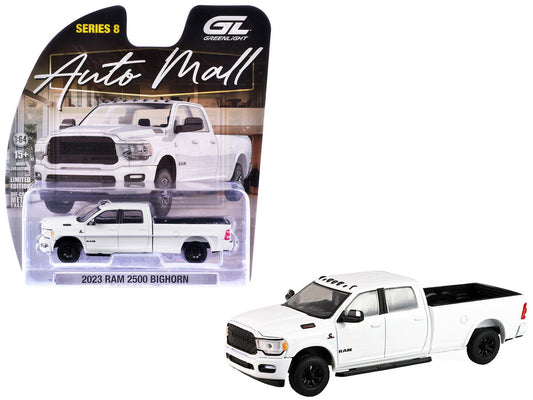 2023 Ram 2500 Bighorn Pickup Truck White "Auto Mall" Series 8 1/64 Diecast Model Car by Greenlight Greenlight