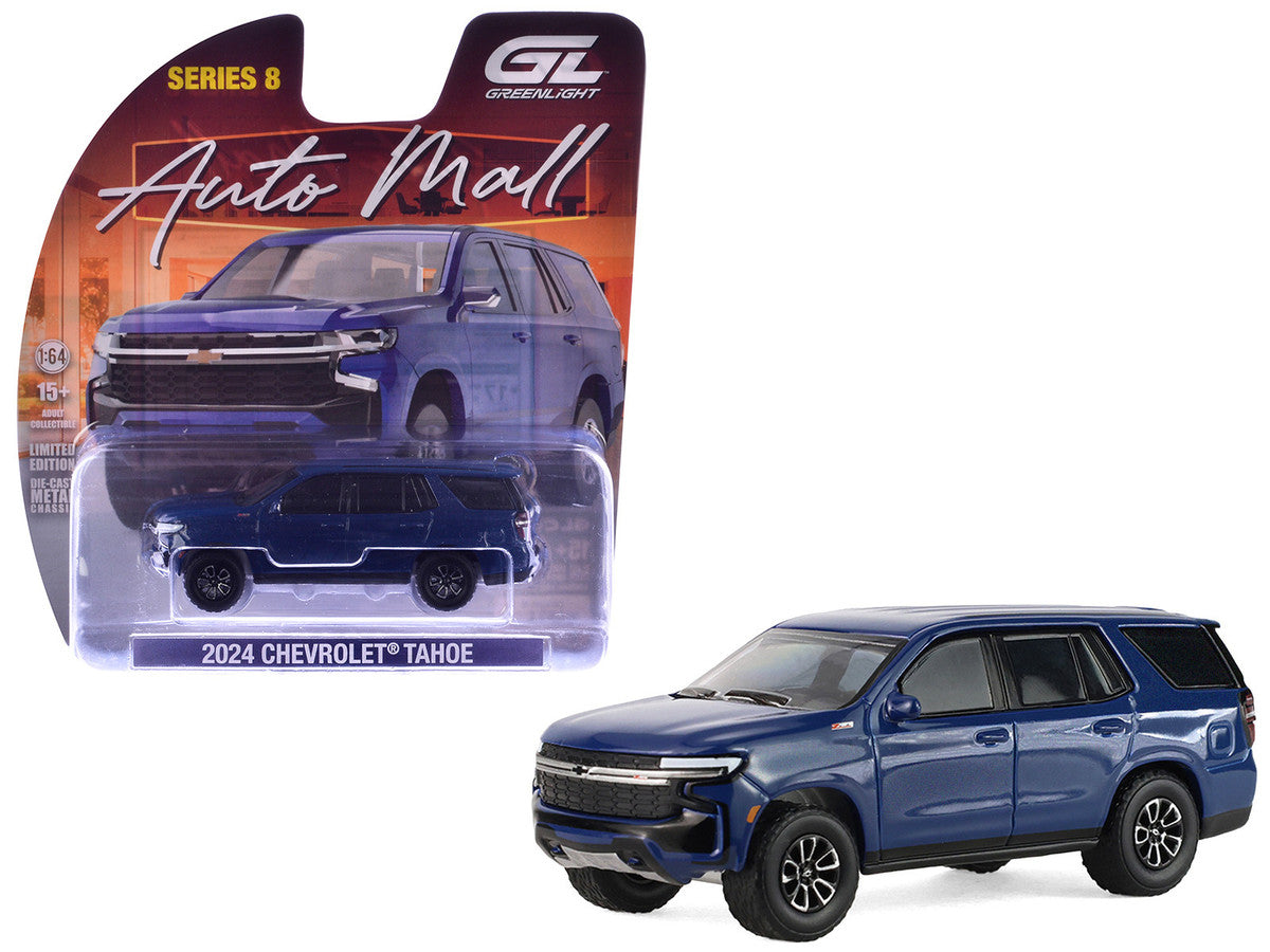 2024 Chevrolet Tahoe Midnight Blue Metallic "Auto Mall" Series 8 1/64 Diecast Model Car by Greenlight Greenlight