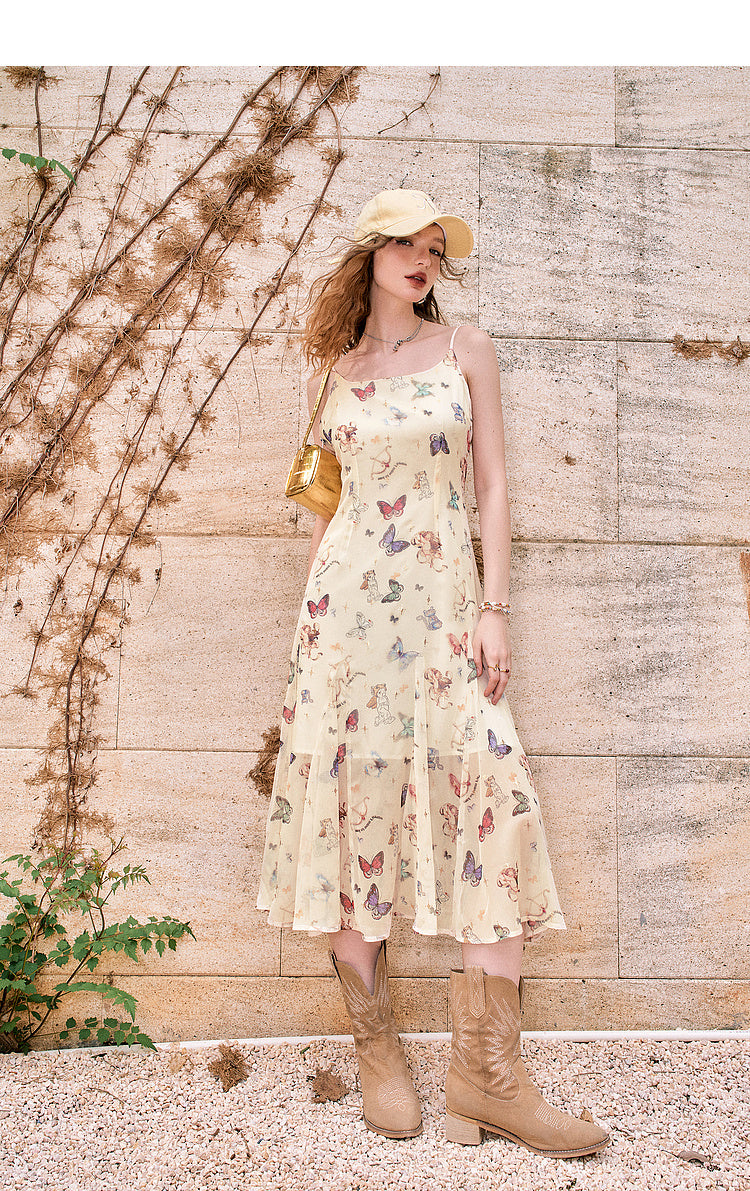 Women's Fashion Printing Slip Dress LadyShow.Store