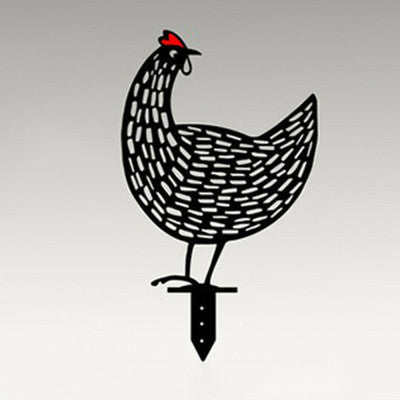 Chicken Yard Art Outdoor Garden Back Yard Gazon Stakes Hen Yard Decor