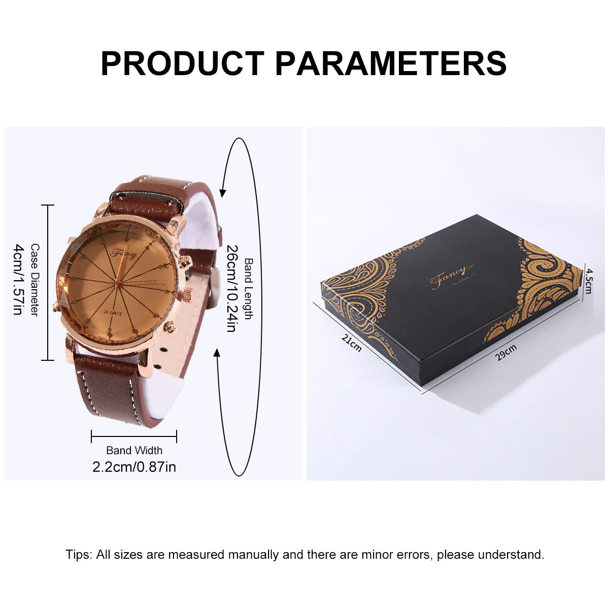 Father's Day Watch Belt Wallet Tie Cuff Men's Gift Set CJD