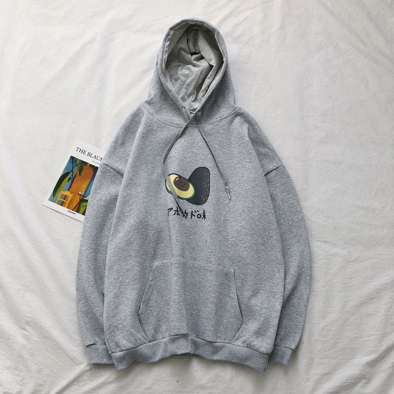 Men's avocado print hooded sweatshirt