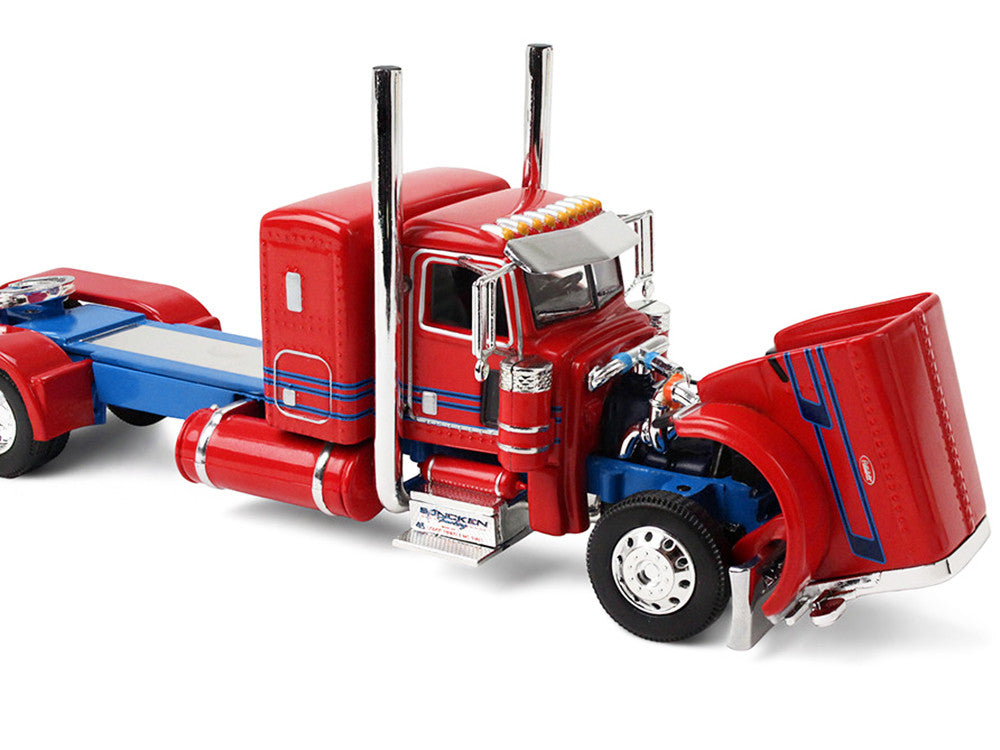 Peterbilt 389 with 36" Flat Top Sleeper and Heil Fuel Tank Trailer "Sancken Custom Truck by Amcan" Red "Big Rigs" Series II #3 1/64 Diecast Model by DCP/First Gear First Gear