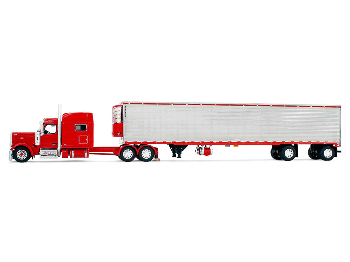 Peterbilt 589 with 78" Mid-Roof Sleeper and 53' Utility Trailer with Reefer "Blackjack Express LLC" Red "Big Rigs" Series II #6 1/64 Diecast Model by DCP/First Gear First Gear