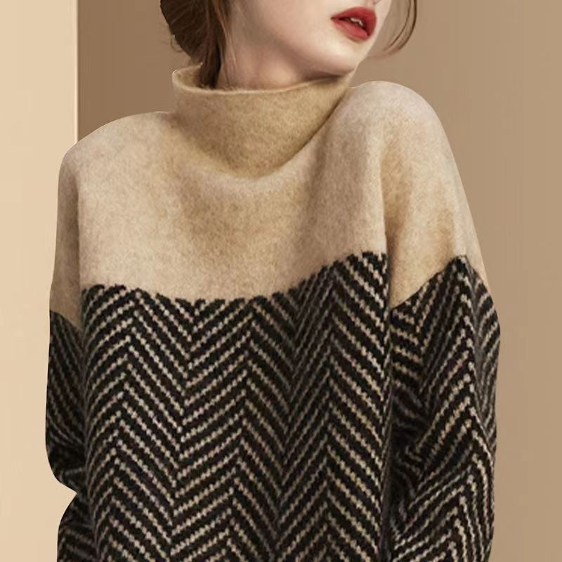 Thickened Turtleneck Bottoming Shirt Autumn And Winter Warm Sweater LadyShow.Store
