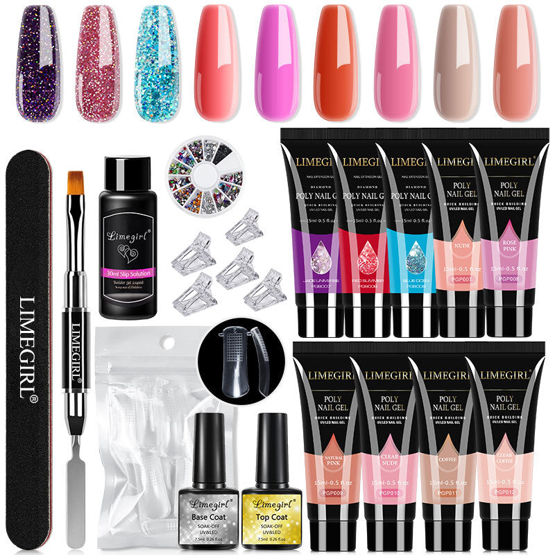 15ML Crystal Extension Ferrule Nail Tip Nail Beauty Tool Set CJD