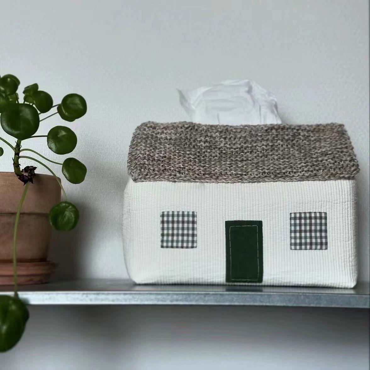 Handmade Cute House Crocheted Cloth Tissue Cover Tissue Buggy Bag Best YouTube Store