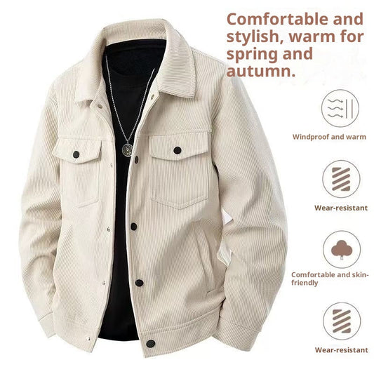 Retro Casual Loose Men's Lapel Work Jacket Best YouTube Store