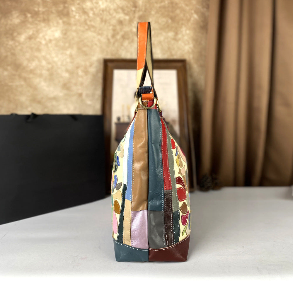 Womens Large-Capacity Crossbody Bag Made From Genuine Leather With A Nautical-Style Design LadyShow.Store