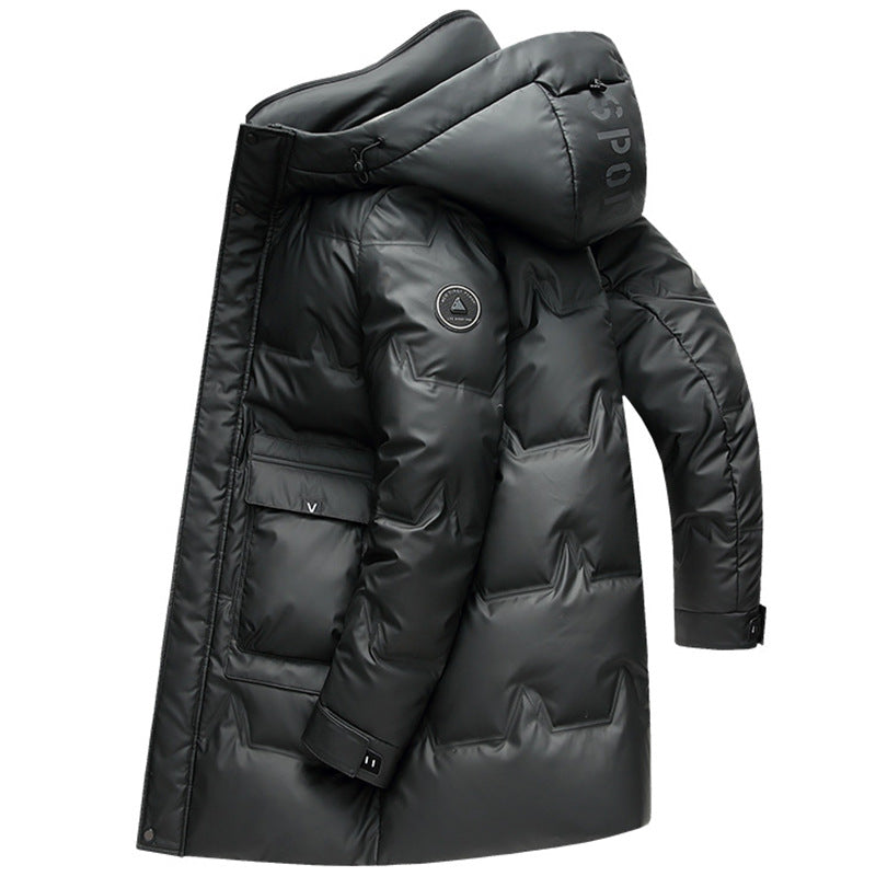 Men's Thickened Simple Hooded Down Jacket LadyShow.Store