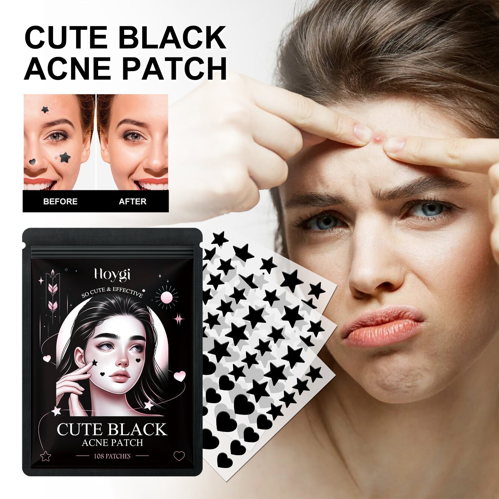 Cute Black Acne Patch Tri Light Beauty